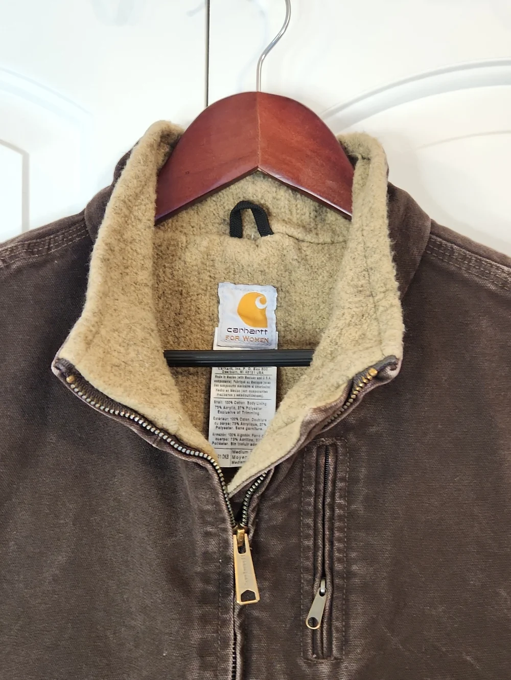 Carhartt WOMENS Vintage WV001 Chocolate Brown work wear vest Size M